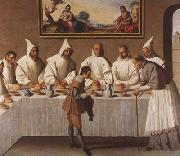 Francisco de Zurbaran St Hugo of Grenoble in the Carthusian Refectory (mk08) oil painting artist